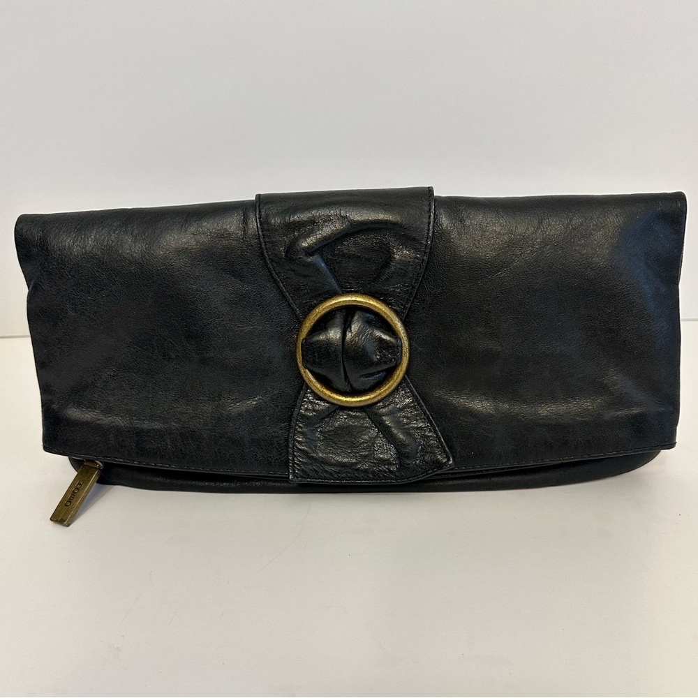 HOBO International Soft Leather‎ Black Clutch Wallet Bag Purse